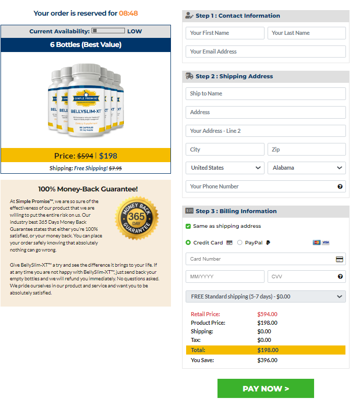 BellySlim-XT Order Page